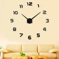Stick On Wall Clock DIY Large Modern Design Decal 3D