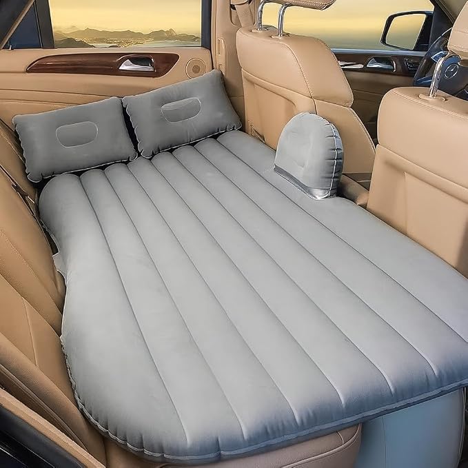 Inflatable Car Air mattress with pillows and free pump